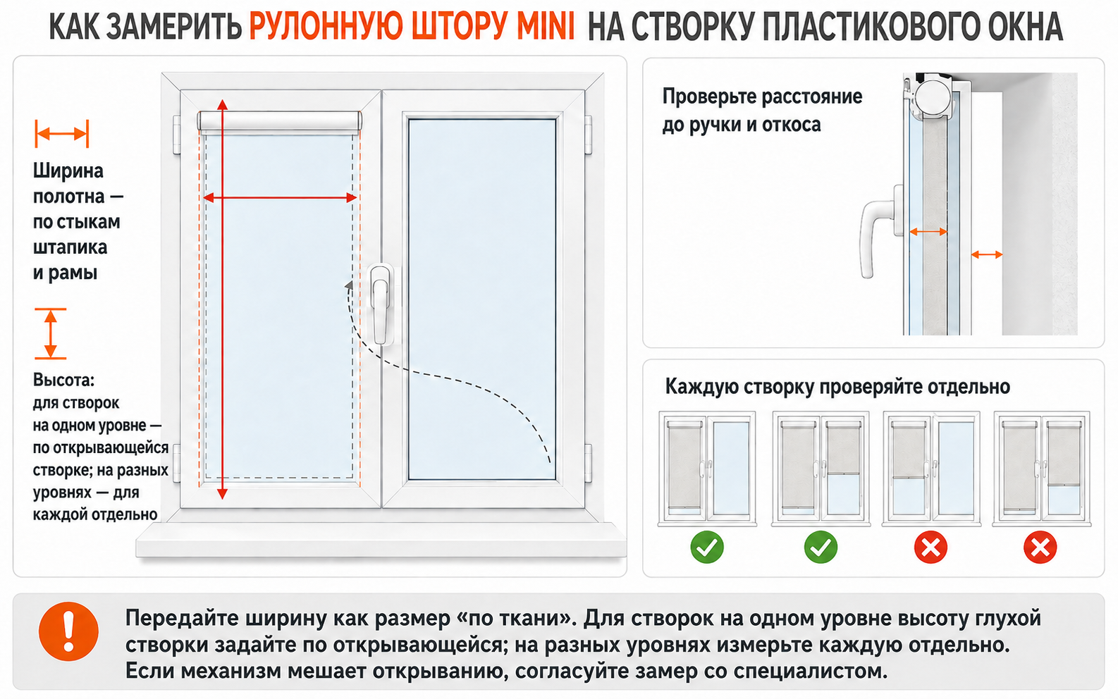 Как замерить рулонную штору Mini на пластиковое окно Как замерить рулонную штору Mini на пластиковое окно