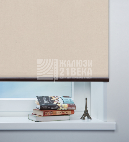 Ткань для рулонных штор «Карина блэкаут», цвет: дымчатый