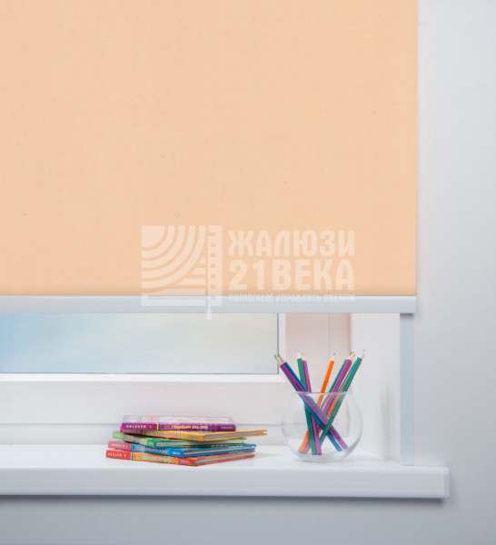 Ткань для рулонных штор «Карина», цвет: персиковый