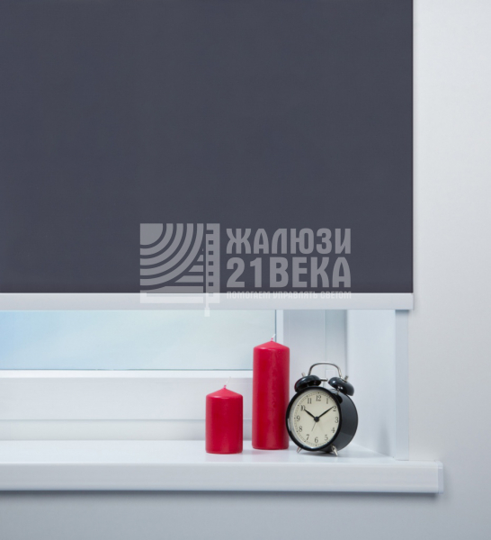 Ткань для рулонных штор «Карина блэкаут», цвет: тёмно-синий