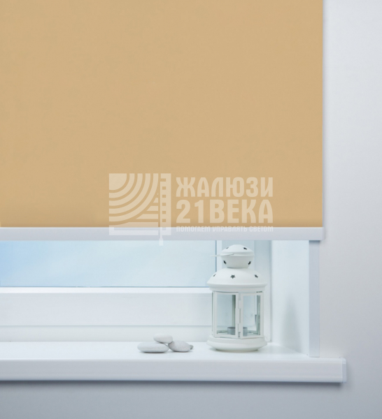 Ткань для рулонных штор «Мадагаскар», цвет: тёмно-бежевый
