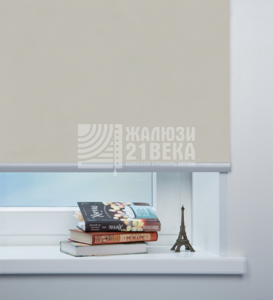 Ткань для рулонных штор «Карина блэкаут», цвет: светло-серый