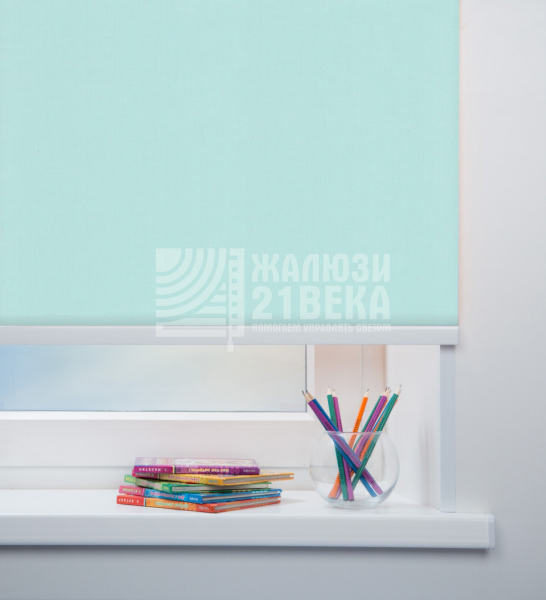 Ткань для рулонных штор «Карина», цвет: голубой