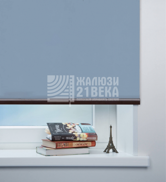 Ткань для рулонных штор «Карина блэкаут», цвет: светло-синий
