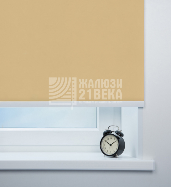 Ткань «Респект блэкаут тёмно-бежевый» для рулонных штор
