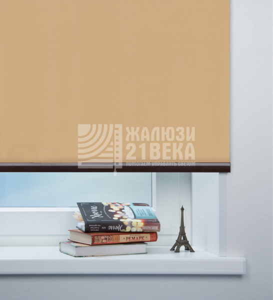 Ткань для рулонных штор «Карина блэкаут», цвет: мокко