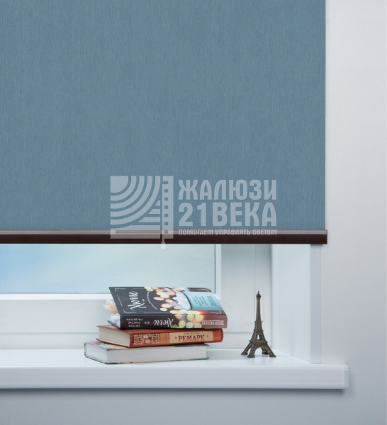 Ткань для рулонных штор «Лусто», цвет: светло-синий