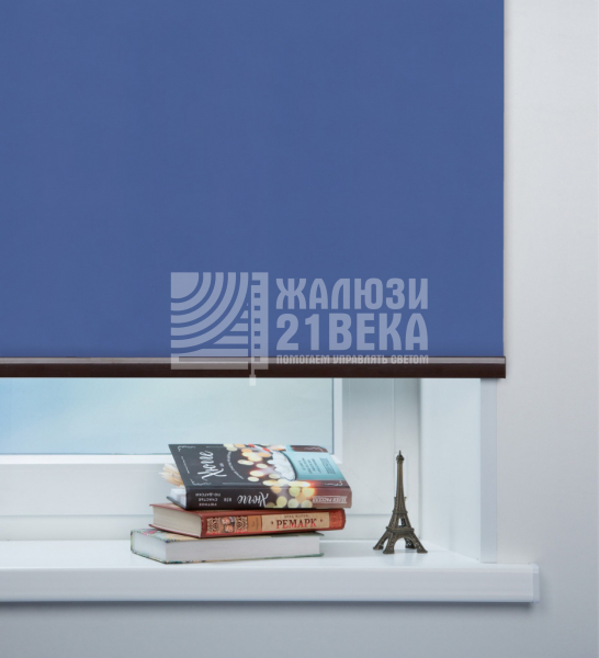 Ткань для рулонных штор «Карина блэкаут», цвет: синий